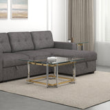 2. "Silver and Gold Florina Coffee Table - Stylish addition to your home decor"
