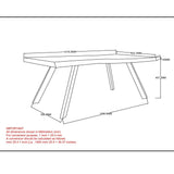 8. "Natural and Black Virag Coffee Table - Easy to clean and maintain for everyday use"