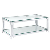 1. "Estrel Rectangular Coffee Table in Silver - Sleek and modern design"