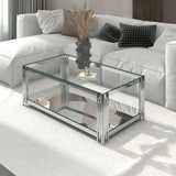 2. "Silver coffee table - Perfect addition to any contemporary living space"