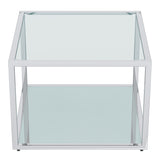 3. "Square coffee table in silver - Adds a touch of elegance to your home decor"
