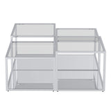 3. "Multi-tier coffee table set - Ample storage and display options"