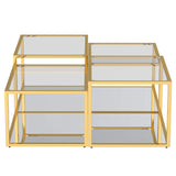 3. "Multi-Tier Coffee Table Set - Space-saving Solution with Modern Appeal"
