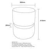 8. "Warm Grey and Black Demi Round Ottoman - Durable and High-Quality Furniture Piece"