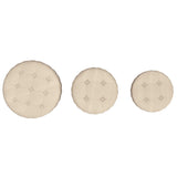 4. "Elegant Beige and Black Ottoman Set - Ideal for Living Rooms"