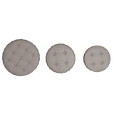 4. "Warm Grey and Black Ottoman Set - Ideal for Living Rooms and Bedrooms"