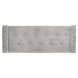 6. "Grey and Aged Gold Ottoman/Bench - Stylish and Convenient Storage Furniture"