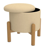 3. "Heidi Ottoman in Beige and Natural - Convenient Storage Solution"