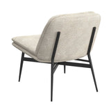 3. "Caleb Accent Chair - Beige Fabric and Black color combination for a modern look"