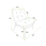 8. "Caleb Accent Chair - Beige Fabric and Black color scheme adds sophistication to your space"