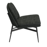 4. "Charcoal Fabric and Black Caleb Chair - Perfect blend of style and functionality"