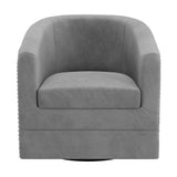 3. "Velci Accent Chair in Grey - Sleek design with plush cushioning"