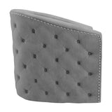 4. "Grey Velci Accent Chair - Enhance your home decor with this elegant piece"