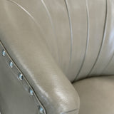 7. "Stylish Kyrie Accent Chair in Grey-Beige and Espresso - Upgrade your home furniture"