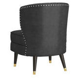 3. "Kyrie Accent Chair - Grey and Espresso color combination adds a touch of sophistication"