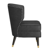 5. "Grey and Espresso Kyrie Accent Chair - Ideal for modern and contemporary interiors"