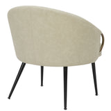 3. "Black and Aged Gold Zita Accent Chair - Contemporary Design with a Touch of Glam"