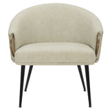 5. "Black and Aged Gold Zita Accent Chair - Modern and Sophisticated Seating Option"