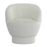3. "Modern white chair with soft upholstery for ultimate relaxation"
