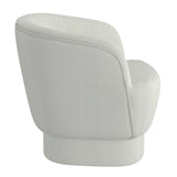 4. "Stylish white accent chair with ergonomic design"