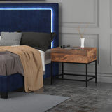 2. "Medium-sized Ojas Accent Table in Natural Burnt and Black - Perfect for Small Spaces"