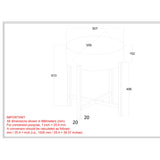 8. "Blox Round Accent Table in Natural and Black - Easy to assemble and maintain"