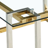 7. "Silver and Gold Florina Accent Table - Add a glamorous touch to your space"