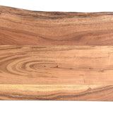 7. "Virag Accent Table in Natural and Black - Sleek design for contemporary interiors"