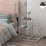 2. "Silver Casini Accent Table - Stylish addition to any room"