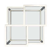 4. "Casini Accent Table - Sleek design with a silver finish"