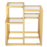 3. "Medium-sized Gold Accent Table - Perfect for Living Rooms or Bedrooms"