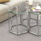 2. "Elegant Fleur Accent Table in Silver for stylish home decor"