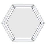 4. "Versatile Fleur Accent Table in Silver for living rooms or bedrooms"