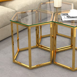 2. "Elegant Fleur Accent Table in Gold for stylish home decor"