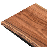 7. "Jivin Accent Table in Natural and Black - Sleek design with ample storage space"