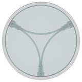 5. "Chrome Strata Accent Table - Versatile and functional addition to your home furniture collection"