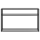 5. "Black Console Table with Storage - Keep your space organized and clutter-free"