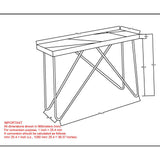8. "Madox Console Table in Natural and Aged Gold, perfect for entryways or living rooms"