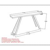 8. "Versatile Virag Console/Desk in Natural and Black - Ideal for Multiple Uses"