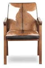 2. Stylish Rio Cool Armchair - Cool Brown, Leather/Goat Hair for modern interiors