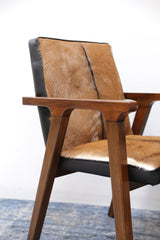3. Premium Rio Cool Armchair - Cool Brown, Leather/Goat Hair with sleek design