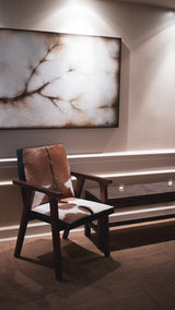 8. Rio Cool Armchair - Cool Brown, Leather/Goat Hair for a touch of sophistication