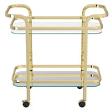 3. "Zedd Bar Cart in Polished Gold - Perfect for Entertaining"