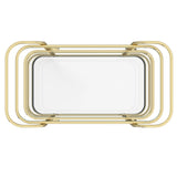 5. "Polished Gold Bar Cart with Two Shelves - Organize in Style"