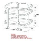 8. "Zedd 2-tier Bar Cart in Polished Gold - Add Glamour to Your Space"