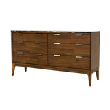 1. "Allure 6 Drawer Dresser in sleek black finish"