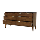 4. "Elegant Allure 6 Drawer Dresser with smooth gliding drawers"