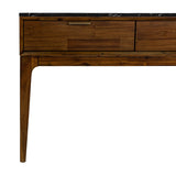 8. "Allure Console Table with tempered glass top"
