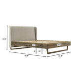 3. "Elegant Aura Queen Bed - Enhance Your Bedroom Décor"