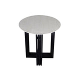4. "Elegant Arcadia Side Table with a contemporary glass top"
